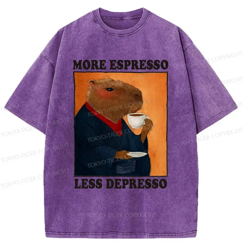 Kyoto-Lion Elegant Capybara Washed T-Shirt