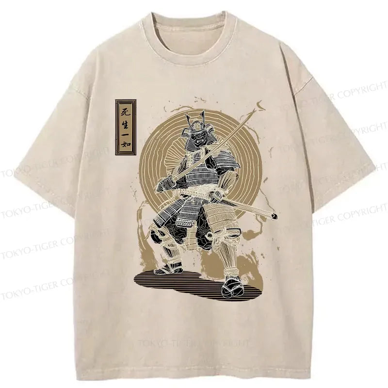 Samurai Washed T-Shirt for Daily Wear
