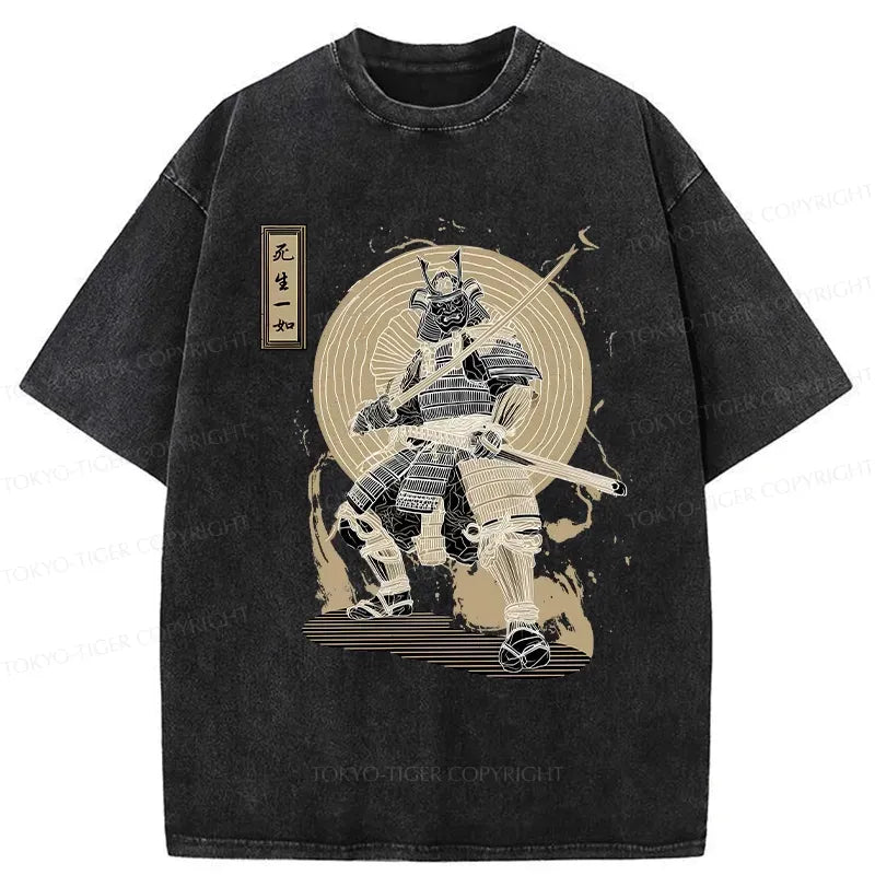 Kyoto-Lion The Spirit Of The Samurai Washed T-Shirt