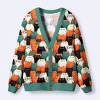 Kyoto-Lion Various Cats Are Watching You Ugly Cardigan Sweater