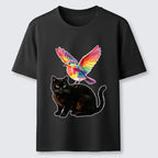 Kyoto-Lion Rainbow Bird With Cat Classic T-Shirt