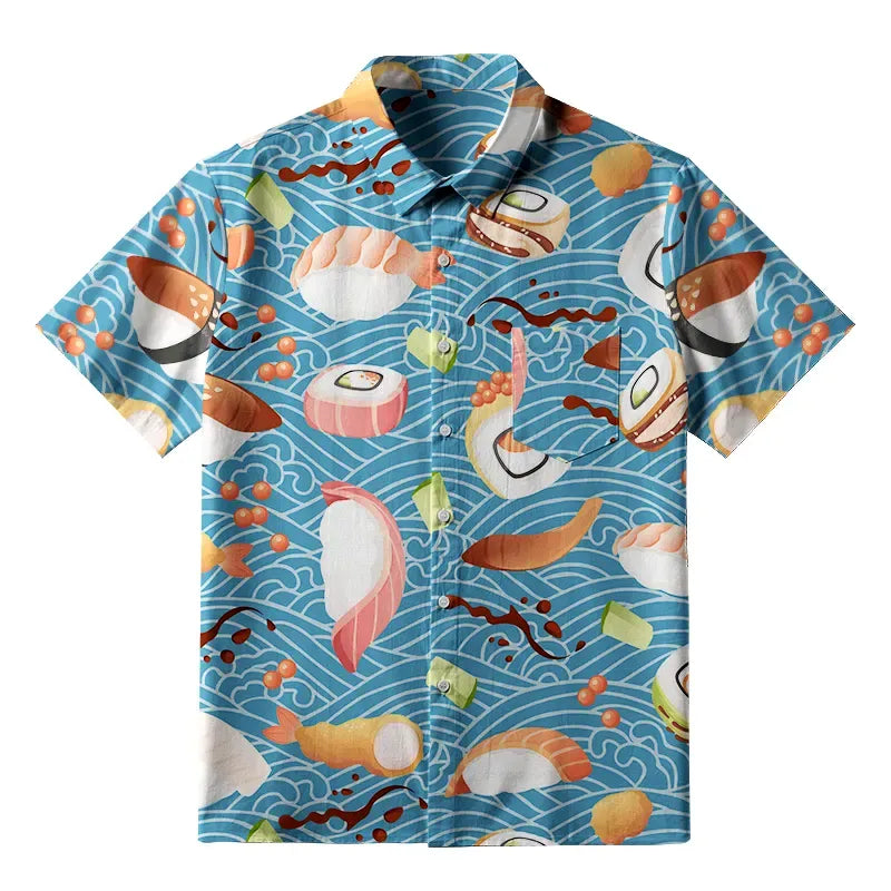 Kyoto-Lion Yummy Sushi Button-up Shirt