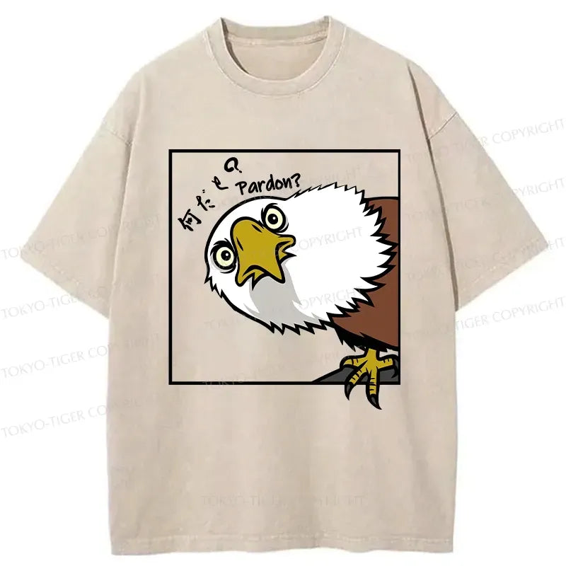 Japanese eagle washed t-shirt for daily wear