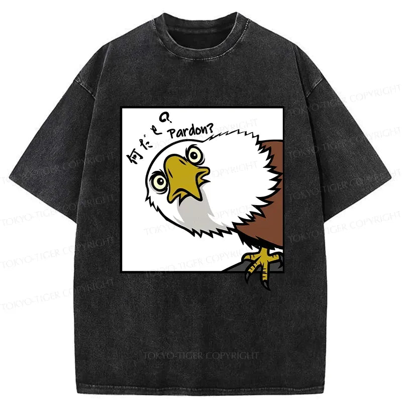 Japanese eagle washed t-shirt for daily wear