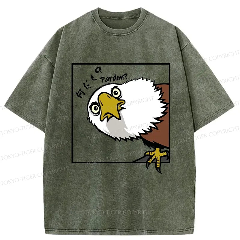Japanese eagle washed t-shirt for daily wear