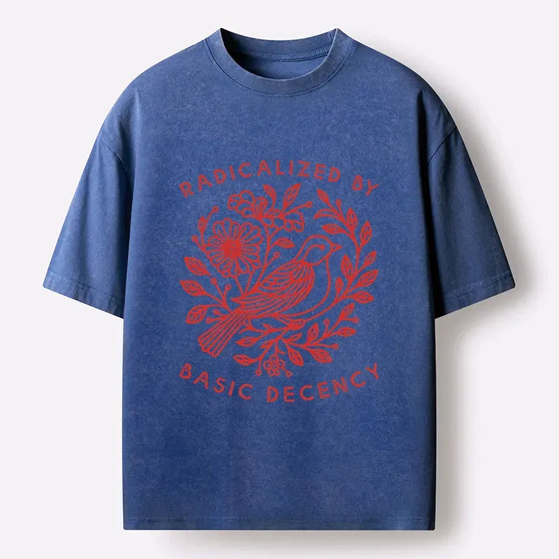 Kyoto-Lion Washed T-Shirt Trendy Streetwear
