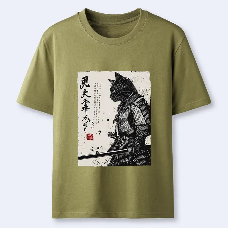 Kyoto-Lion Japanese Samurai Cat Funny Classic T-Shirt