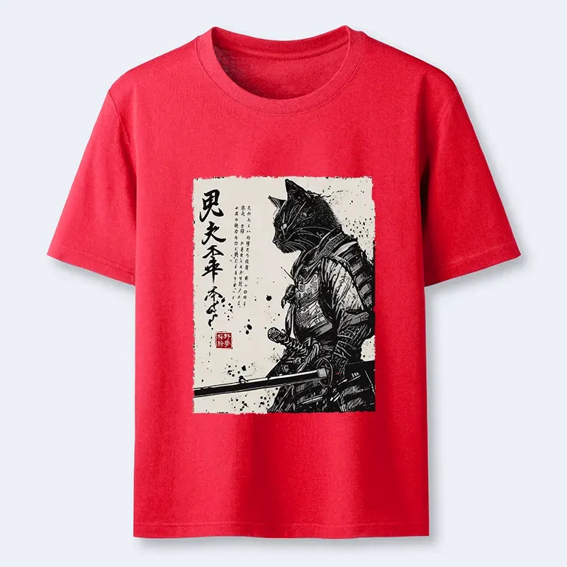 Best Seller Samurai Cat T-Shirt for Men