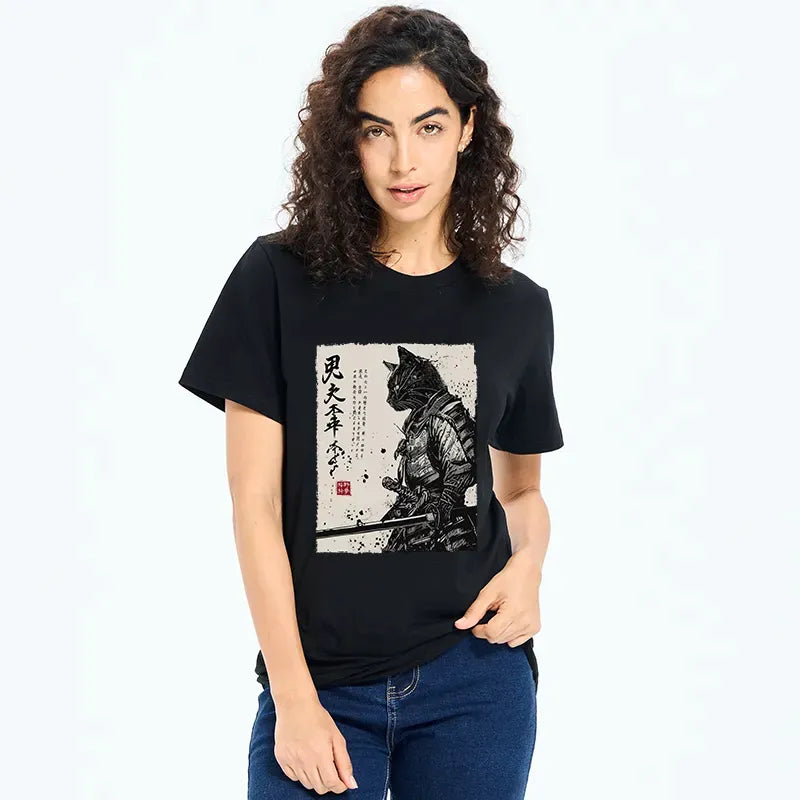 Kyoto-Lion Japanese Samurai Cat Funny Classic T-Shirt