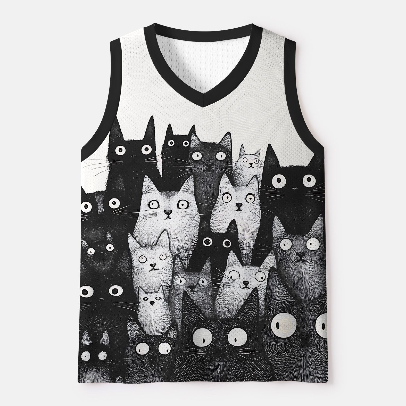 Kyoto-Lion The Judgmental Stare Of Cats Mesh Tank Top