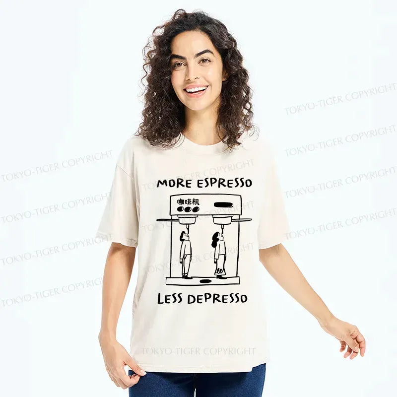 Japanese vintage coffee machine washed tee