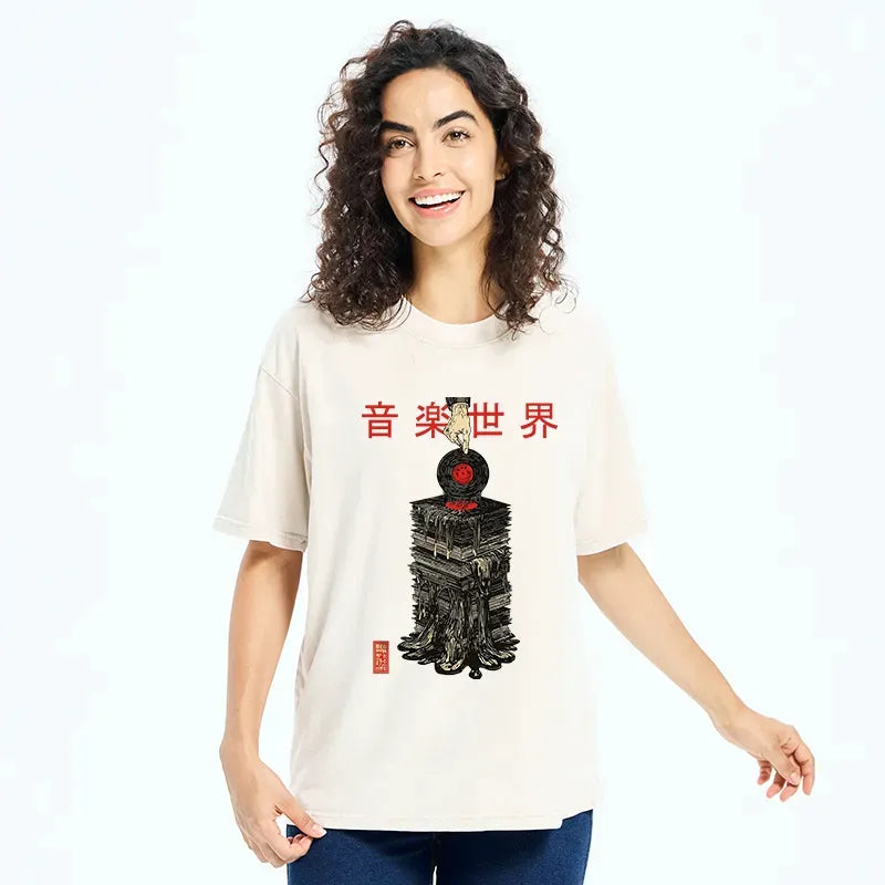 Japanese Vintage Washed Tee for Men