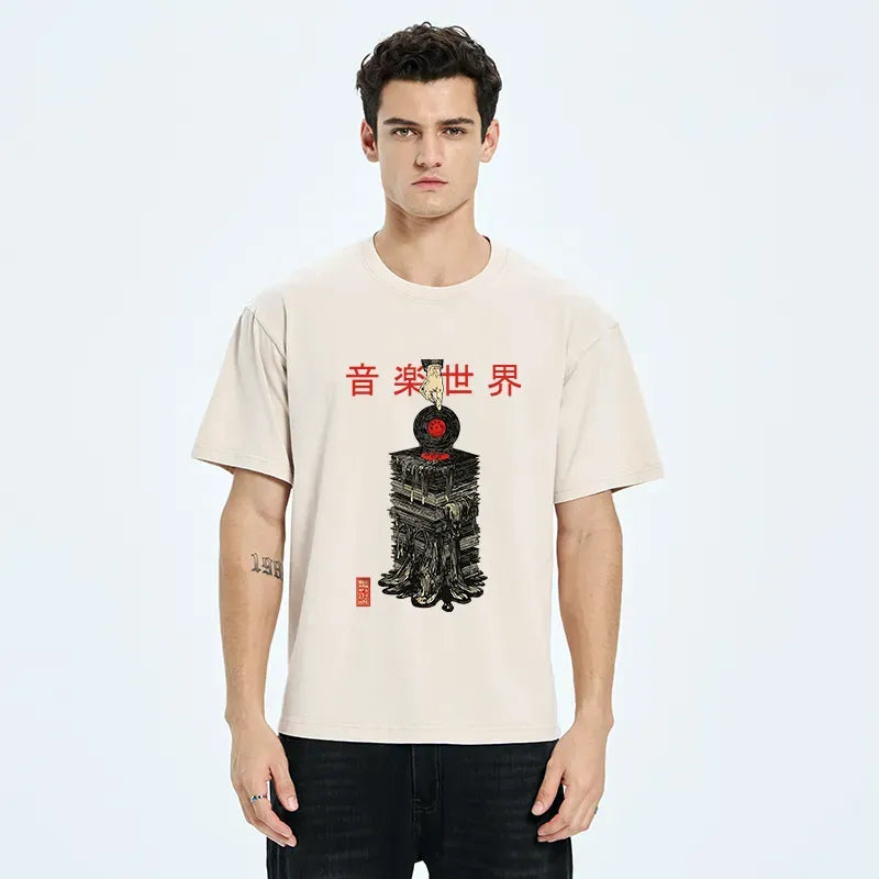 Japanese Vintage Washed Tee for Men
