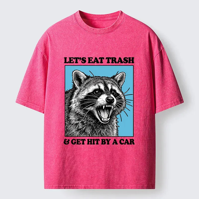 Kyoto-Lion Raccoon Rebellion Washed T-Shirt