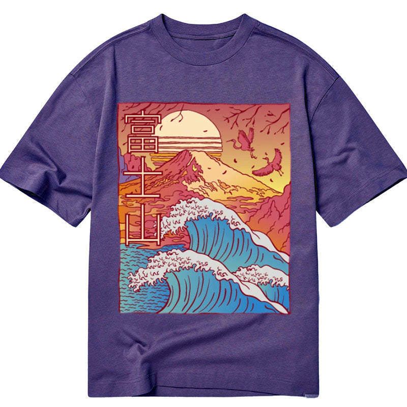 kyoto lion mt fuji vintage tee