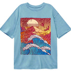 japanese ukiyo-e kanagawa wave t shirt