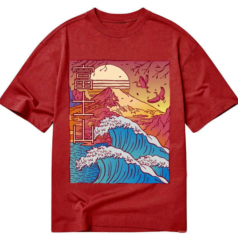 japanese ukiyo-e kanagawa wave t shirt