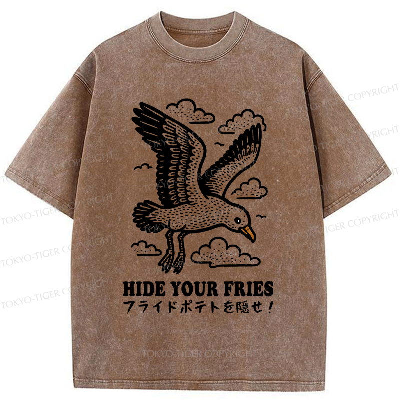Japanese Streetwear Washed T-Shirt for Summer