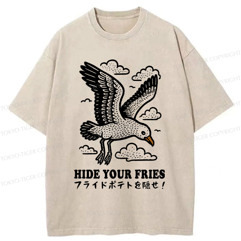 Japanese Streetwear Washed T-Shirt for Summer