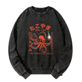 Ukiyo-e octopus drinking soju sweatshirt streetwear