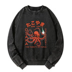 Ukiyo-e octopus drinking soju sweatshirt streetwear