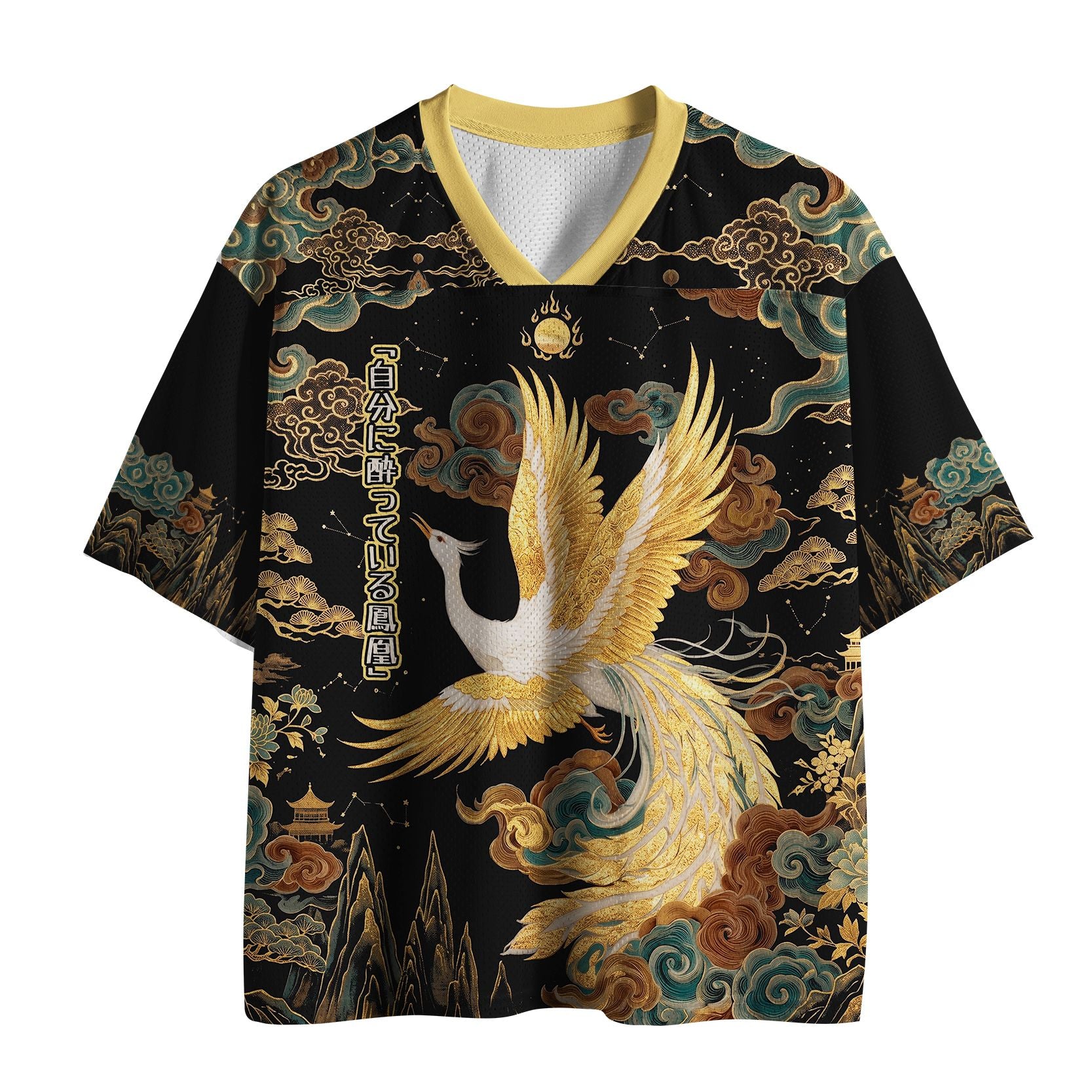Kyoto-Lion Self-Obsessed Golden Phoenix Mesh Jersey