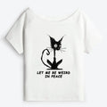 Funny Off Shoulder Cat Tee Limited Edition