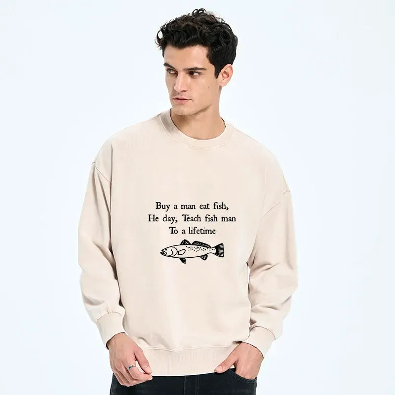 Washed Unisex Sweatshirt for Vacation