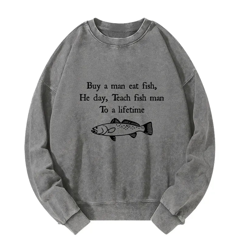 Washed Unisex Sweatshirt for Vacation