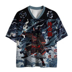 Kyoto-Lion Shadow Samurai Cat Mesh Jersey