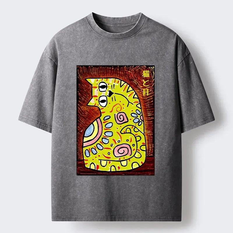 kyoto lion cat t-shirt gift for him