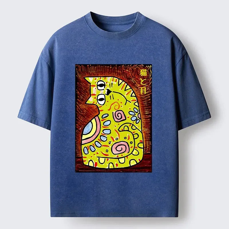 kyoto lion cat t-shirt gift for him