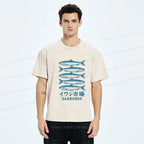 Kyoto-Lion Japanese Sardines Market Washed T-Shirt