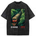 Japanese Train Wash T-Shirt for Daily Wear