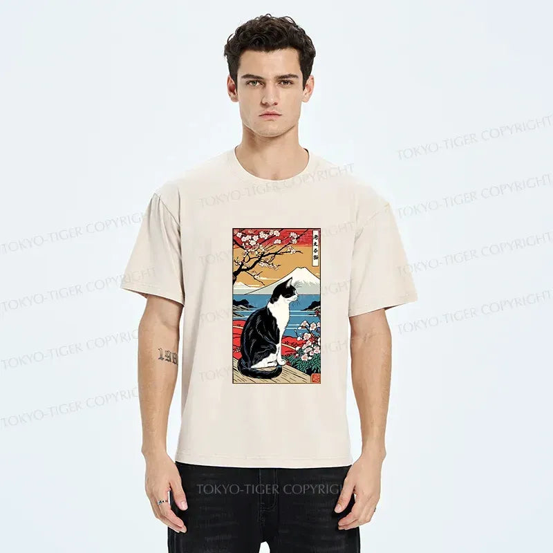 Japanese Vintage Cat T-Shirt