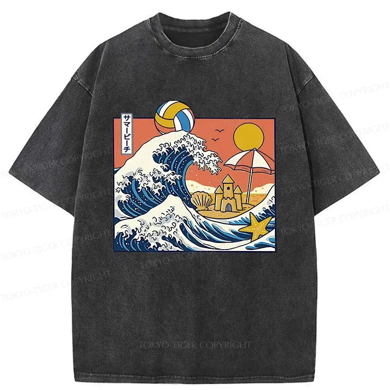Kyoto Lion Beach Washed T-Shirt Best Seller
