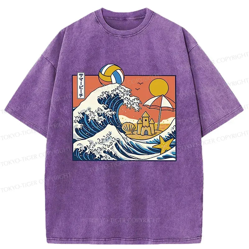 Kyoto Lion Beach Washed T-Shirt Best Seller