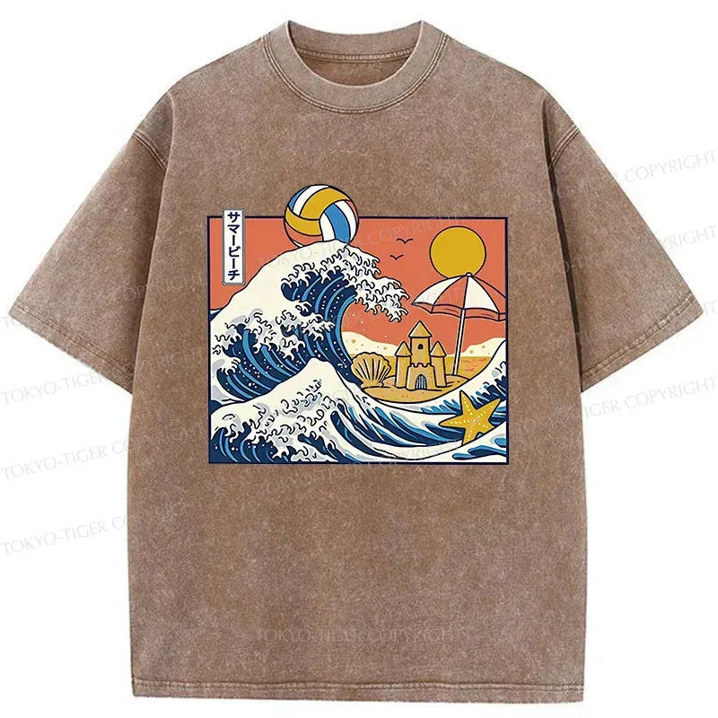 Trendy Kyoto Lion Summer T-Shirt for Vacation