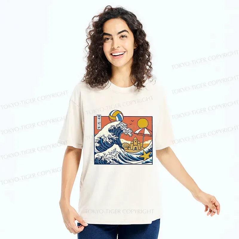 Kyoto Lion Beach Washed T-Shirt Best Seller