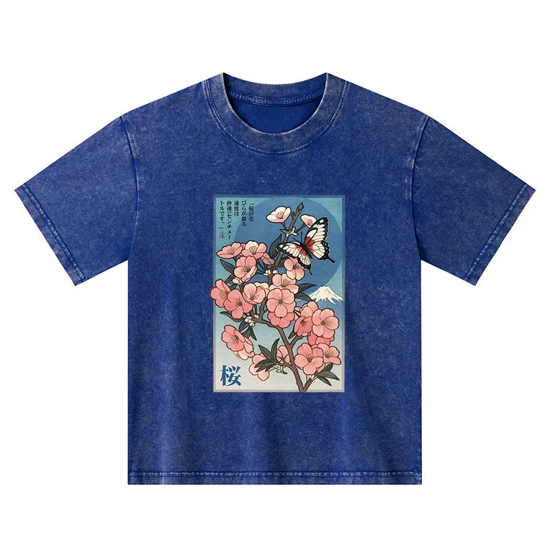 Vintage Japanese Art T-Shirt for Kids on Sale