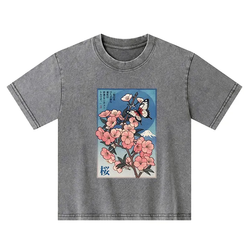 Vintage Japanese Art T-Shirt for Kids on Sale
