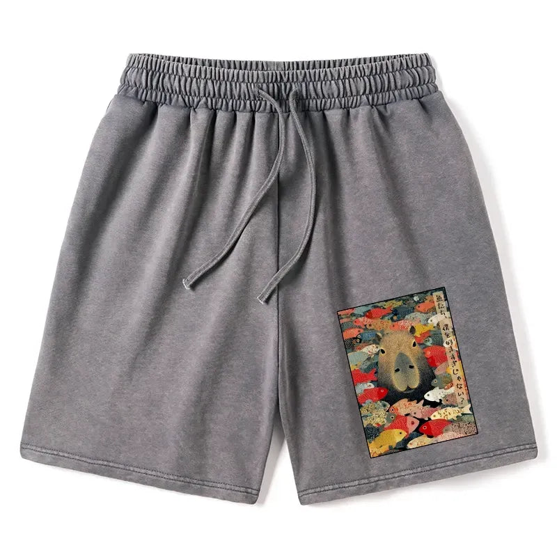 Kyoto-Lion Unisex Shorts for Summer