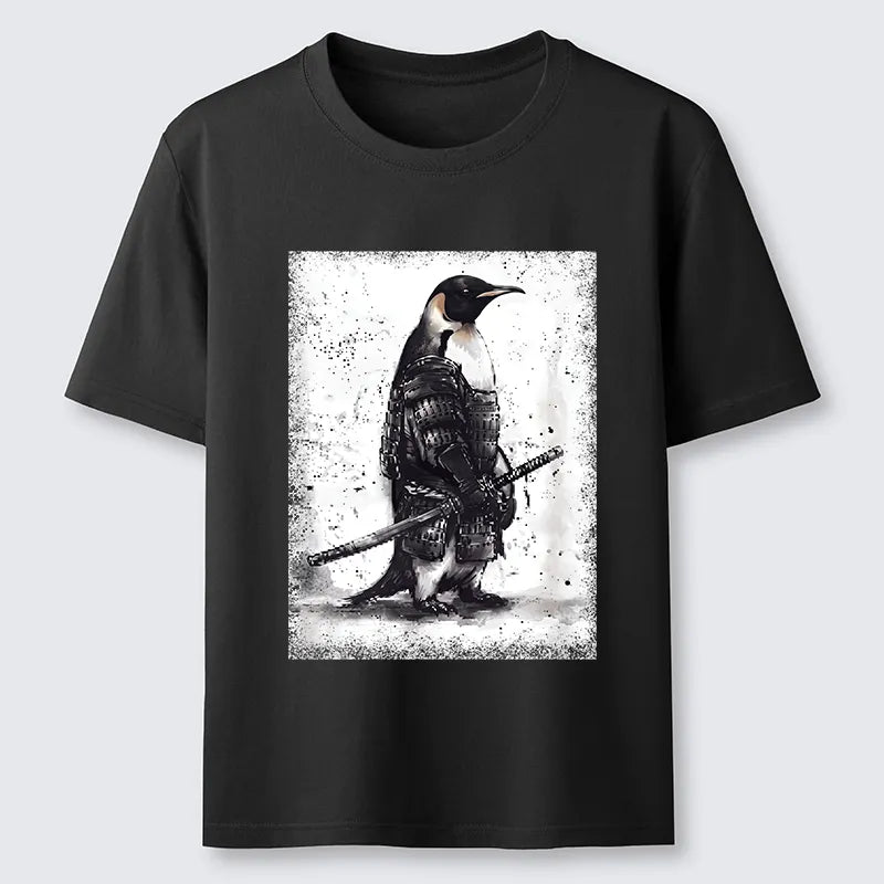 Kyoto-Lion Samurai Penguin Art Classic T-Shirt