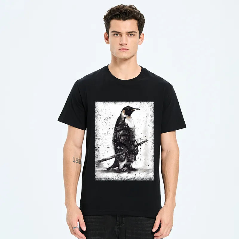 Kyoto-Lion Samurai Penguin Art Classic T-Shirt