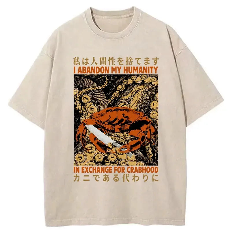 Kyoto-Lion I Abandon My Humanity Washed T-Shirt
