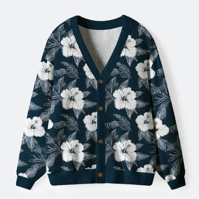 Kyoto-Lion Floral Cardigan Sweater for Vacation