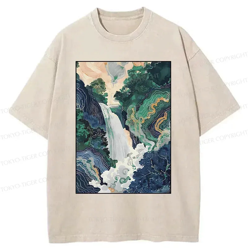 Soft Washed Japanese Art T-Shirt on Sale