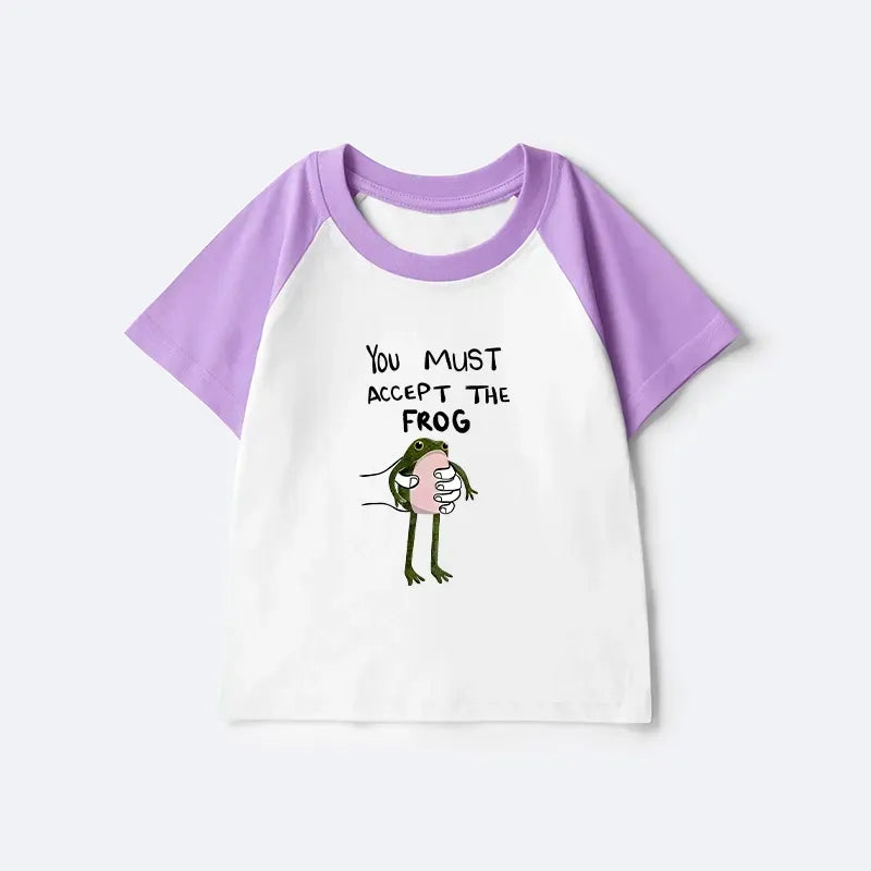 Kyoto-Lion Accept This Frog Kids Raglan T-shirt