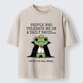 Kyoto-Lion Funny Meme Vampire Frog Washed T-Shirt
