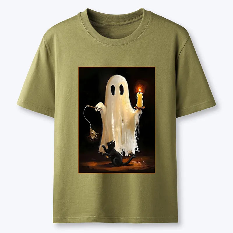 Kyoto-Lion Ghost Cat Halloween Art Classic T-Shirt